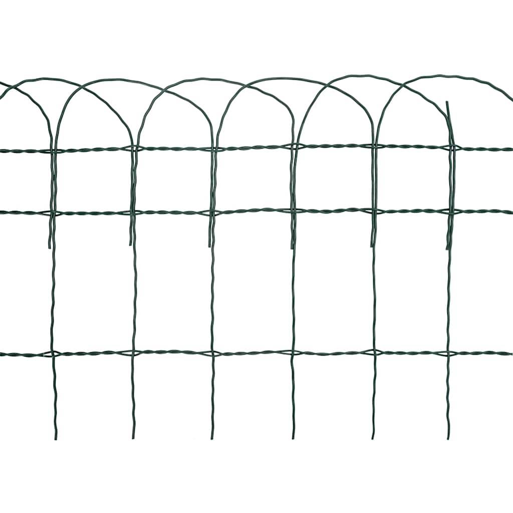Clôture jardin fer enduit poudre extérieur protection massifs 25x0,4m vert - ComfortXL Outdoor Living - Image 6