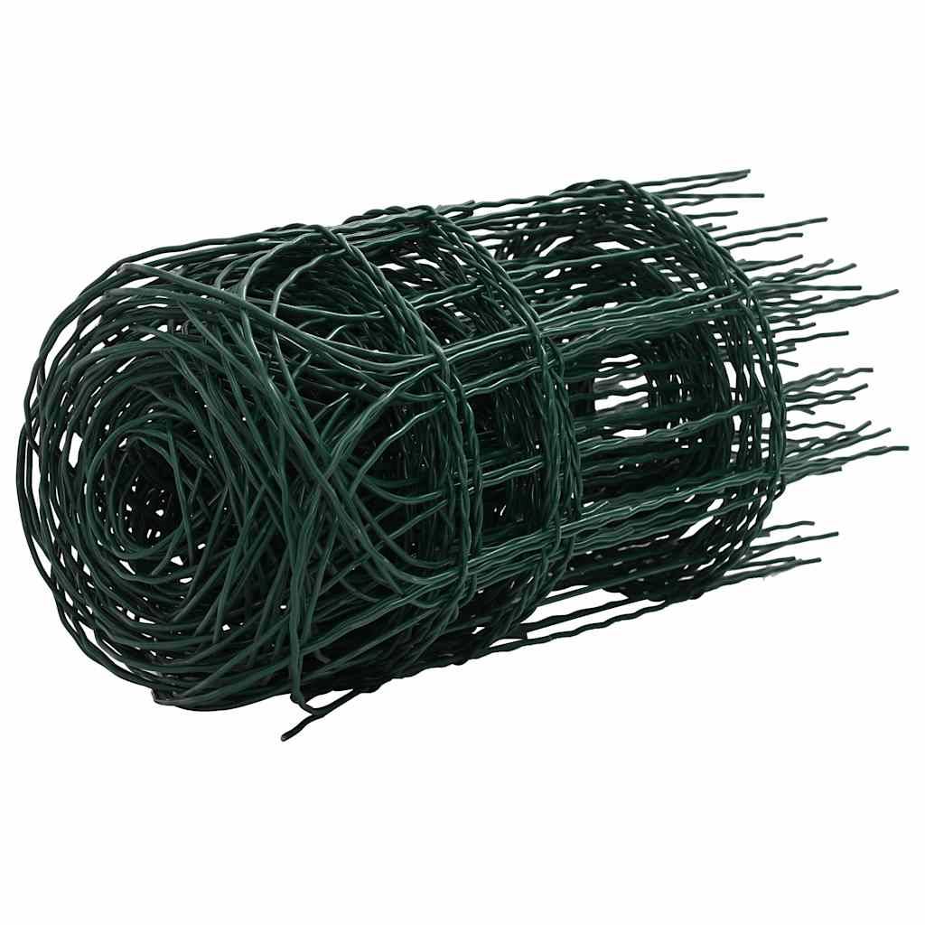Clôture jardin fer enduit poudre extérieur protection massifs 25x0,4m vert - ComfortXL Outdoor Living - Image 3