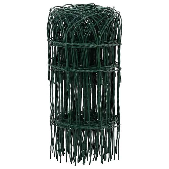 Clôture jardin fer enduit poudre extérieur protection massifs 25x0,4m vert - ComfortXL Outdoor Living - Image 2
