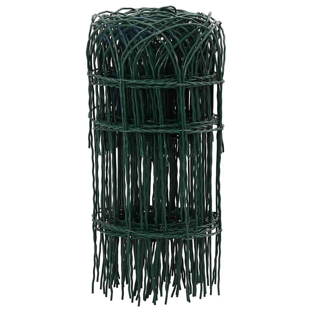 Clôture jardin fer enduit poudre extérieur protection massifs 25x0,4m vert - ComfortXL Outdoor Living - Image 2