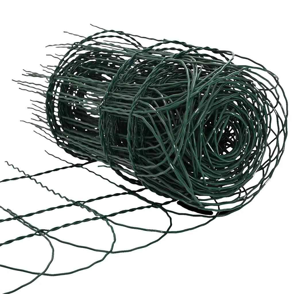 Clôture jardin fer enduit poudre extérieur protection massifs 25x0,4m vert - ComfortXL Outdoor Living - Image 5