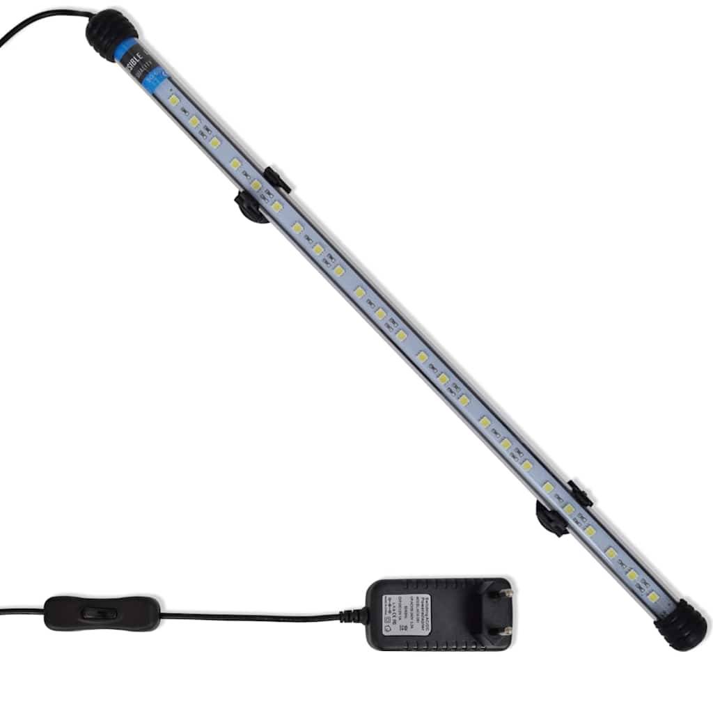 Lampe LED Aquarium Submersible Verre Lumière Blanche pour Poissons et Plantes 48 cm - ComfortXL Outdoor Living - Image 1