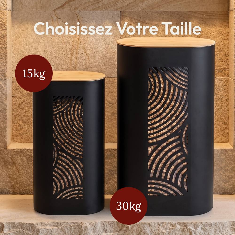 Réservoir Pellets & Granulés, Niveau Visible, 15kg, Métal Noir CASABEL - Image 7