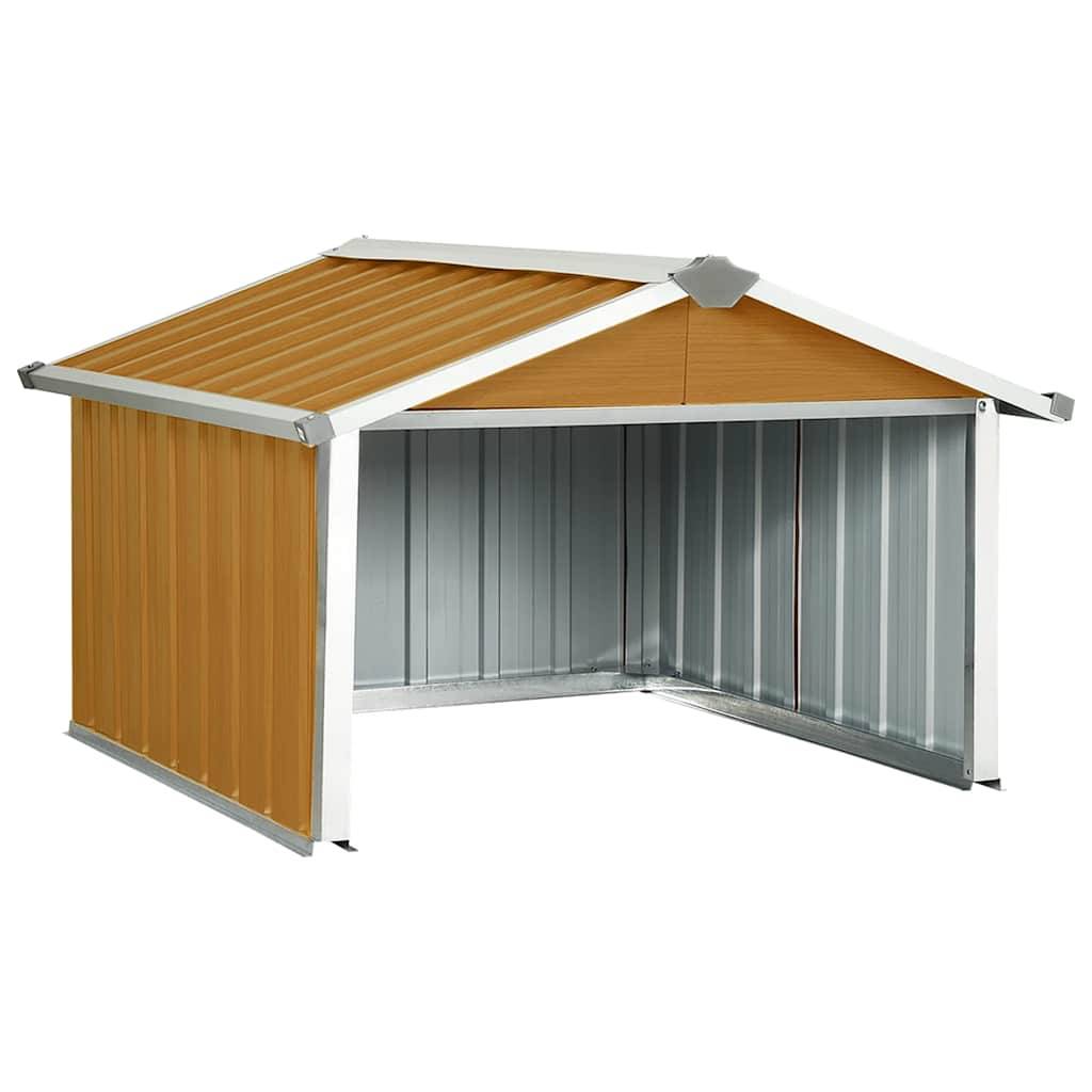 PANGIVO - Abri pour robot tondeuse acier galvanisé marron 92 x 97 x 63 cm - PANGIVO - Image 2