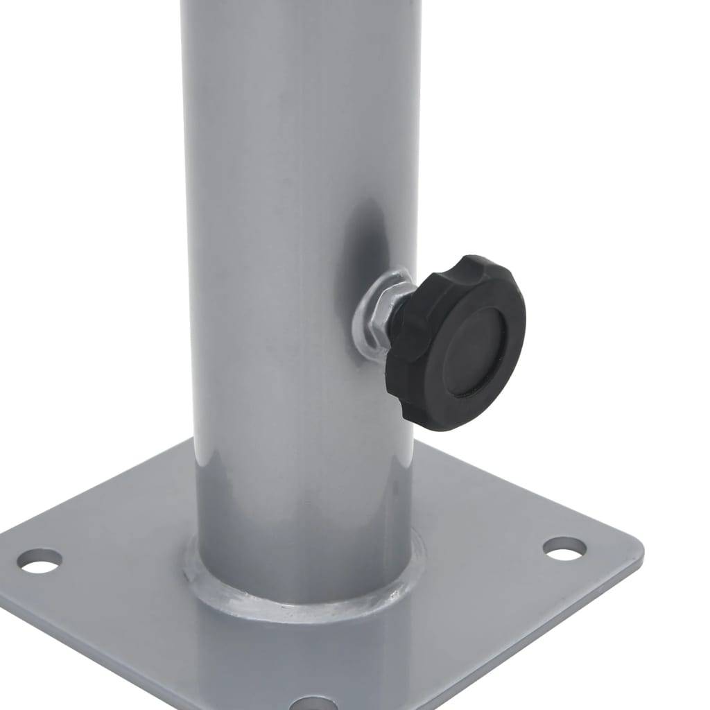 Vidaxl - Base de parasol pour mât Ø38/48 mm argenté acier vidaXL 4003374 - Image 5