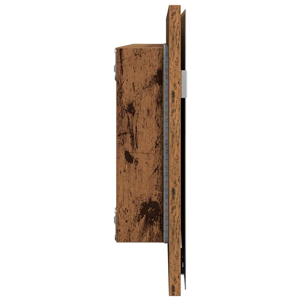 Miroir Bois ancien 80 x 37 cm Verre et Bois Ingénierie Maison Chic - Image 6