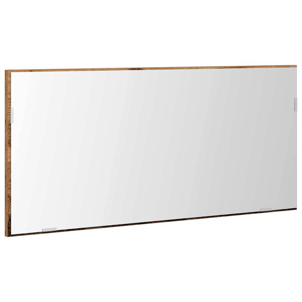 Miroir Bois ancien 80 x 37 cm Verre et Bois Ingénierie Maison Chic - Image 1