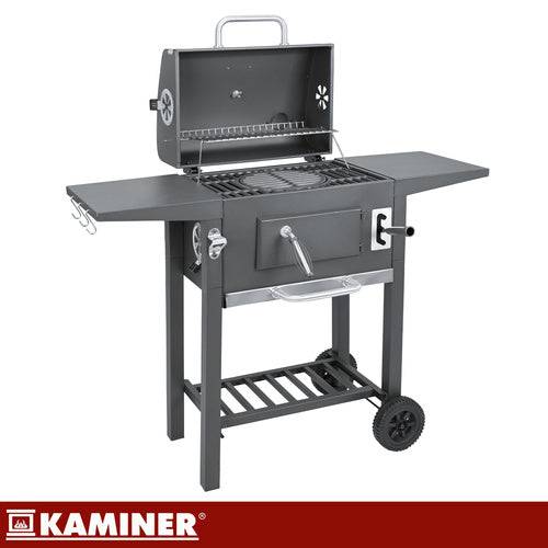 Barbecue de jardin avec couvercle 105x110x50cm accessoires et souffleur inclus - Image 8