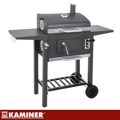 Barbecue de jardin avec couvercle 105x110x50cm accessoires et souffleur inclus - Image 7