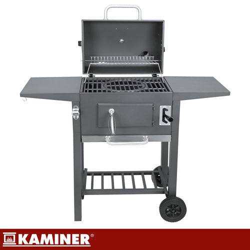 Barbecue de jardin avec couvercle 105x110x50cm accessoires et souffleur inclus - Image 6