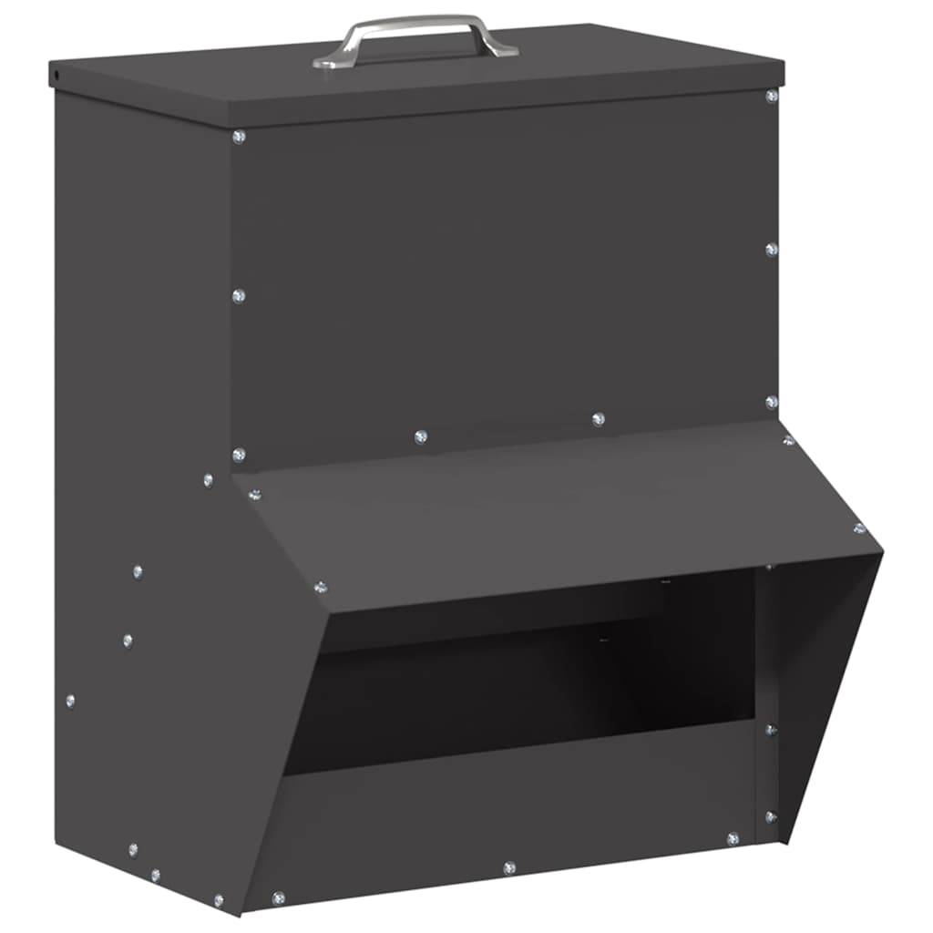 Mangeoire Compacte Acier Poule Design 2kg Noir - ComfortXL Outdoor Living - Image 2