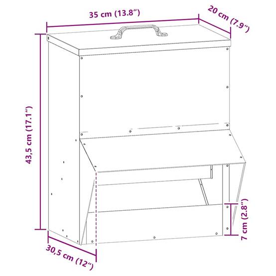Mangeoire Compacte Acier Poule Design 2kg Noir - ComfortXL Outdoor Living - Image 6