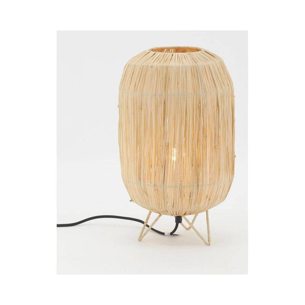 Aubry Gaspard - Lampe à poser en raphia Kenya Lampe à poser Naturel - Imagen 2
