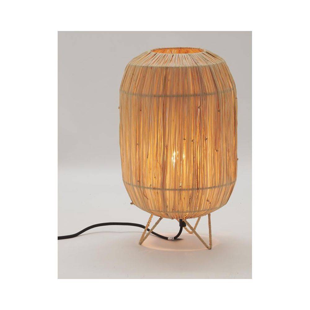 Aubry Gaspard - Lampe à poser en raphia Kenya Lampe à poser Naturel - Imagen 3