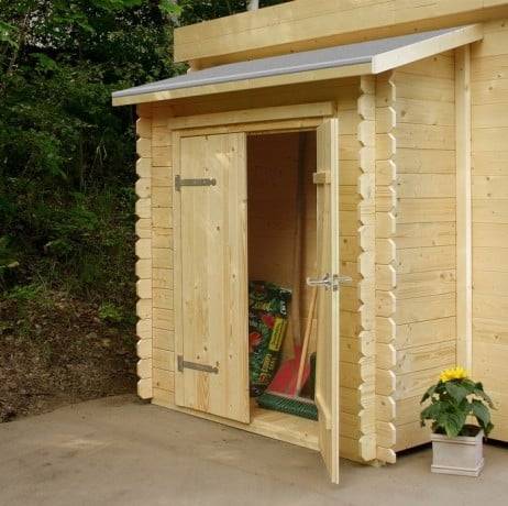 Abri de jardin HOF en bois 5,12m², Plancher Oui, Abri bûches Non, Armoire adossée Non - Image 7
