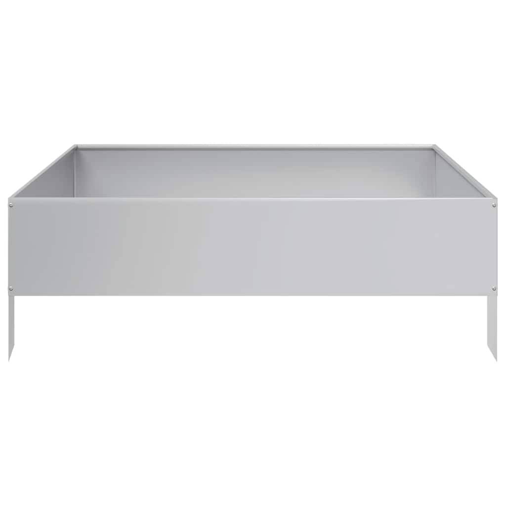 ComfortXL - Carré potager surélevé en acier galvanisé pour jardin Argenté 100x100x33,5 cm – ComfortXL Outdoor Living - Image 4