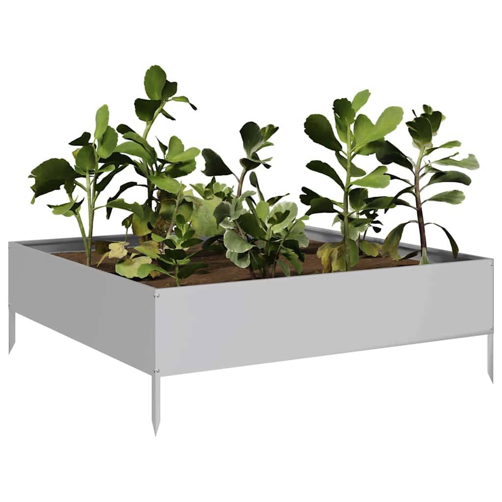 ComfortXL - Carré potager surélevé en acier galvanisé pour jardin Argenté 100x100x33,5 cm – ComfortXL Outdoor Living - Image 3