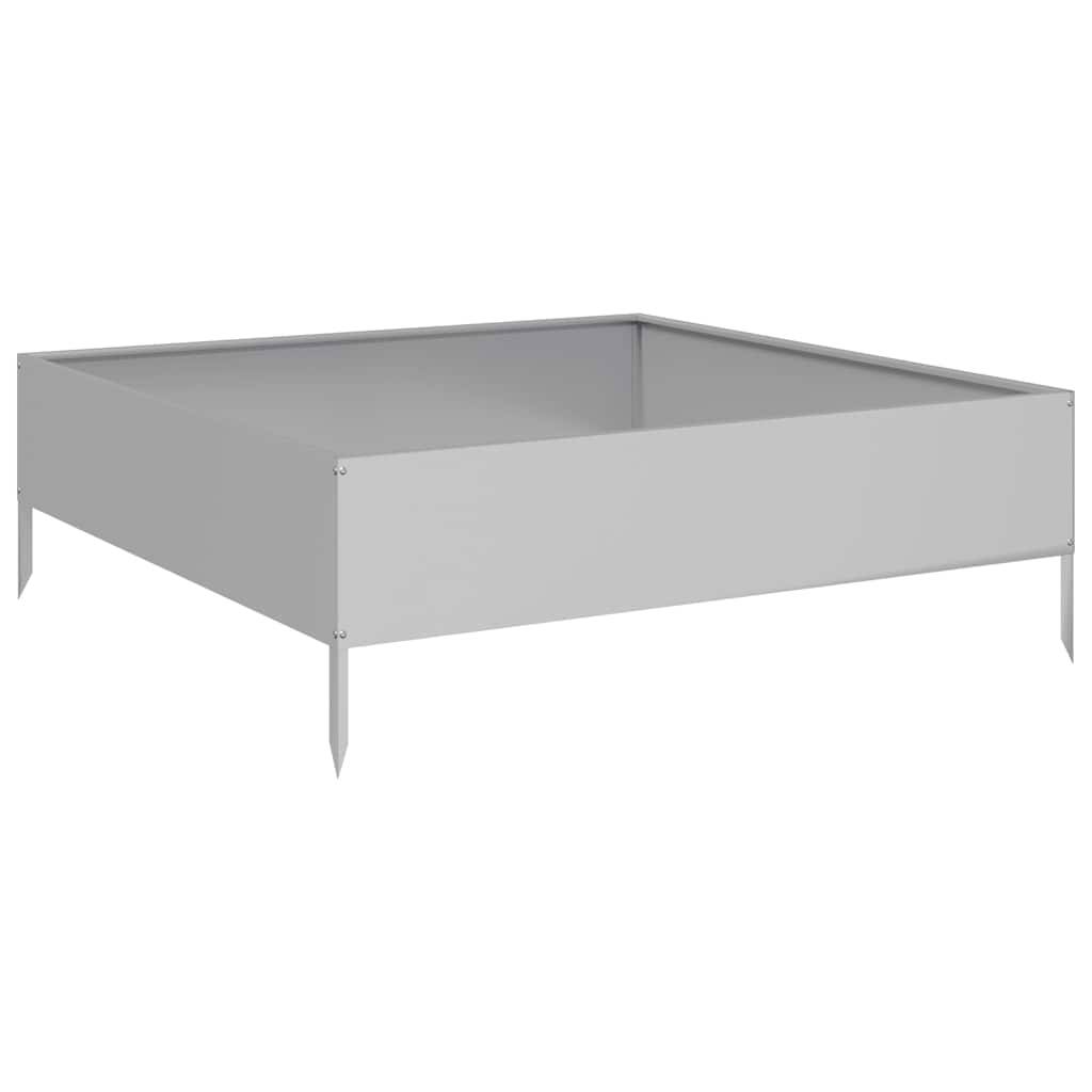 ComfortXL - Carré potager surélevé en acier galvanisé pour jardin Argenté 100x100x33,5 cm – ComfortXL Outdoor Living - Image 2