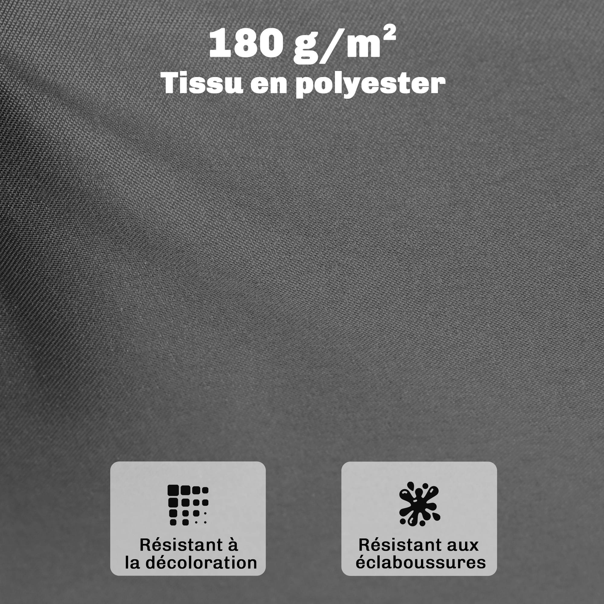 Outsunny - Coussin de banc pour mobilier extérieur - housse amovible - sangles de fixation - polyester - 110x46x6,5cm - gris foncé - Outsunny - Image 7