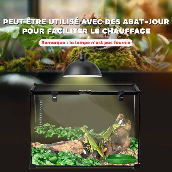 Terrarium verre transparent 50 x 30 x 35 cm - PANGIVO - Image 10
