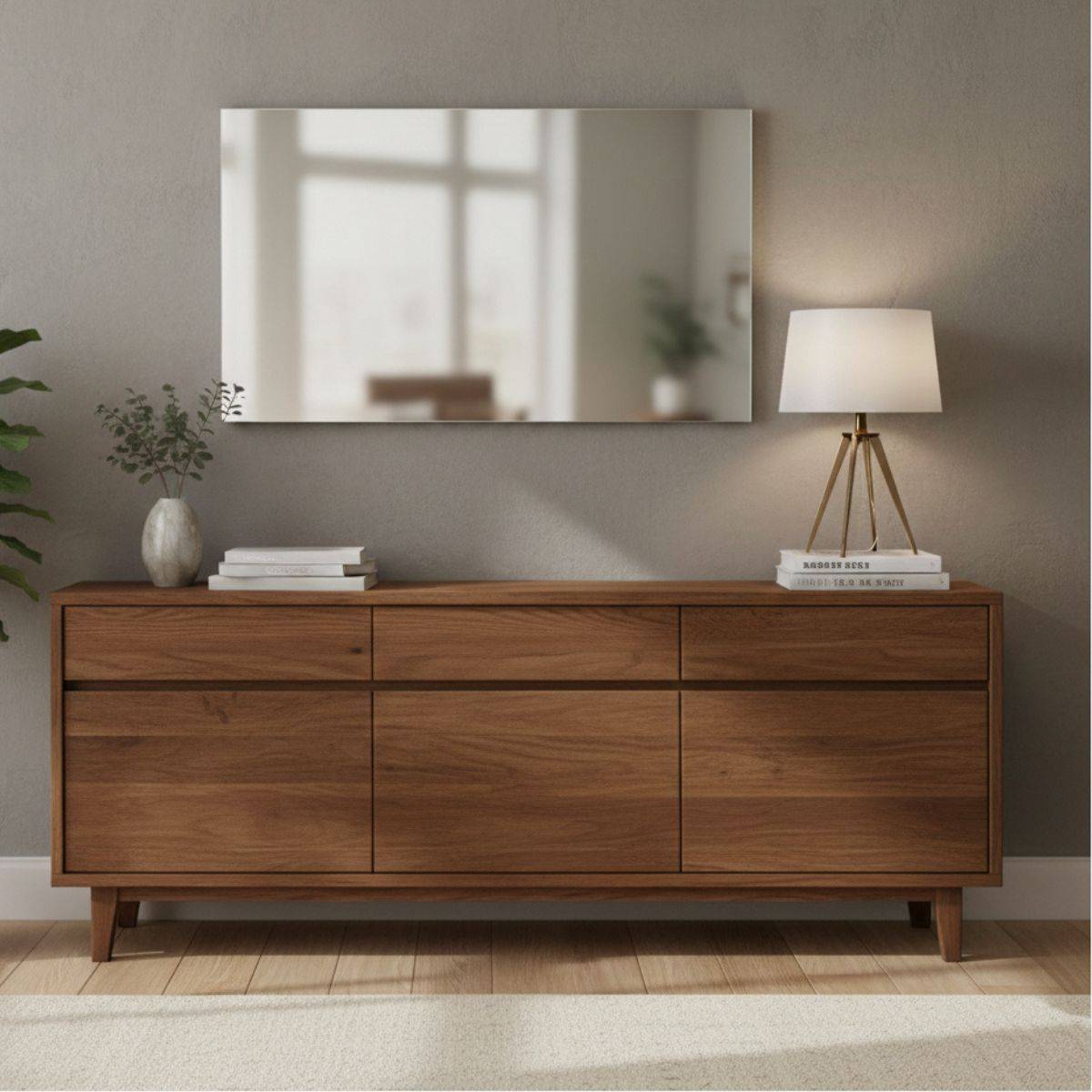 Miroir rectangulaire 60x90cm chant blanc - FEODOR - Image 3