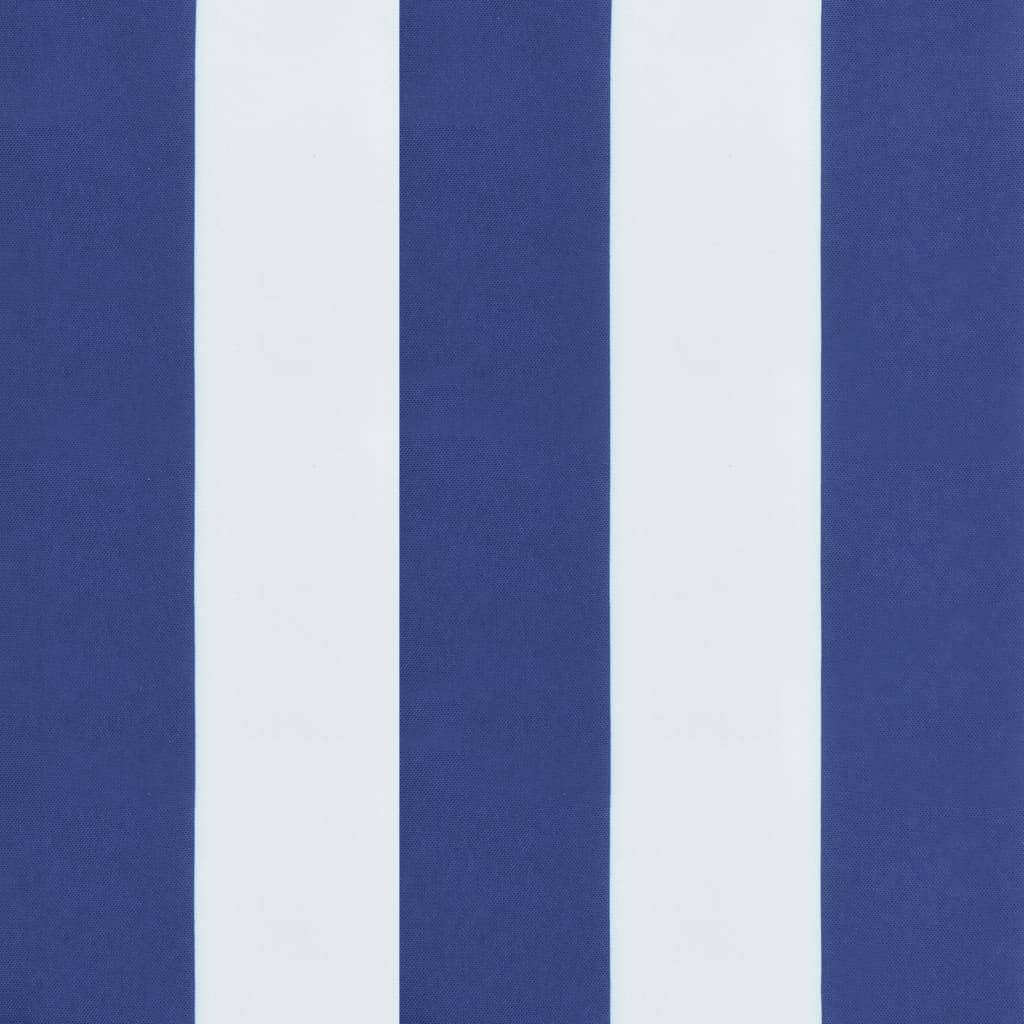Coussins de chaise à dossier haut polyester rayures bleu et blanc 120 x 50 x 3 cm - PANGIVO - Image 9