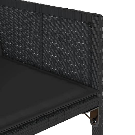 ComfortXL - Salon de Jardin Encastrable 4 Places, Résine Tressée Noire et Coussins, Rangement Compact – ComfortXL Outdoor Living - Image 6