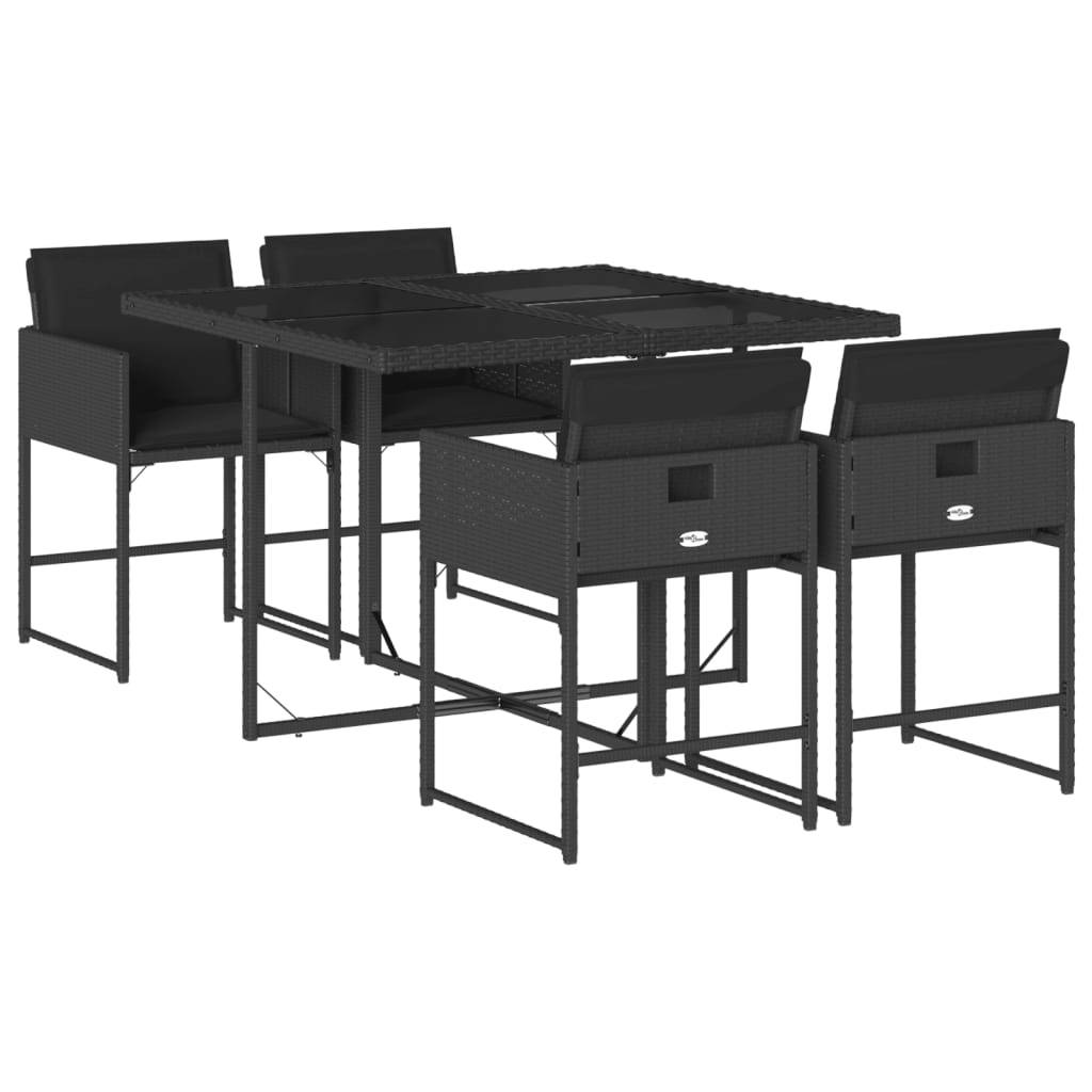 ComfortXL - Salon de Jardin Encastrable 4 Places, Résine Tressée Noire et Coussins, Rangement Compact – ComfortXL Outdoor Living - Image 2
