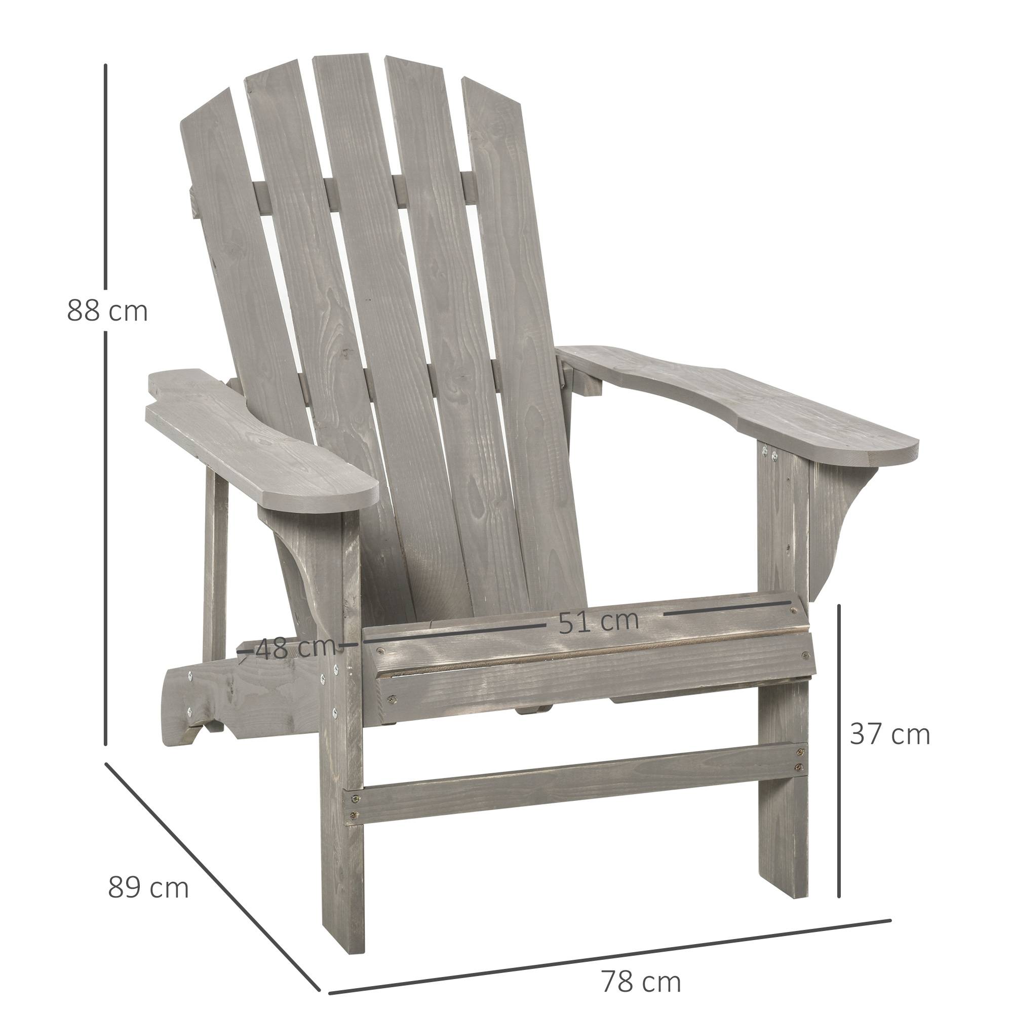 Fauteuil de jardin bois sapin terrasse dossier incliné extra large 78x89x88 cm gris - ComfortXL Outdoor Living - Image 5