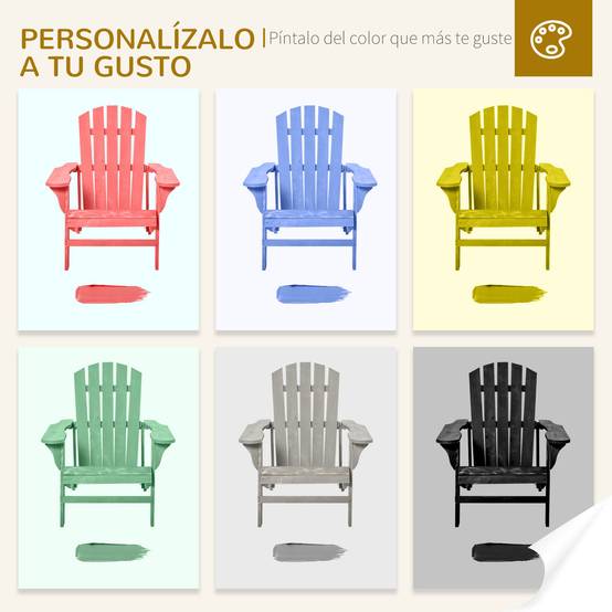 Fauteuil de jardin bois sapin terrasse dossier incliné extra large 78x89x88 cm gris - ComfortXL Outdoor Living - Image 8
