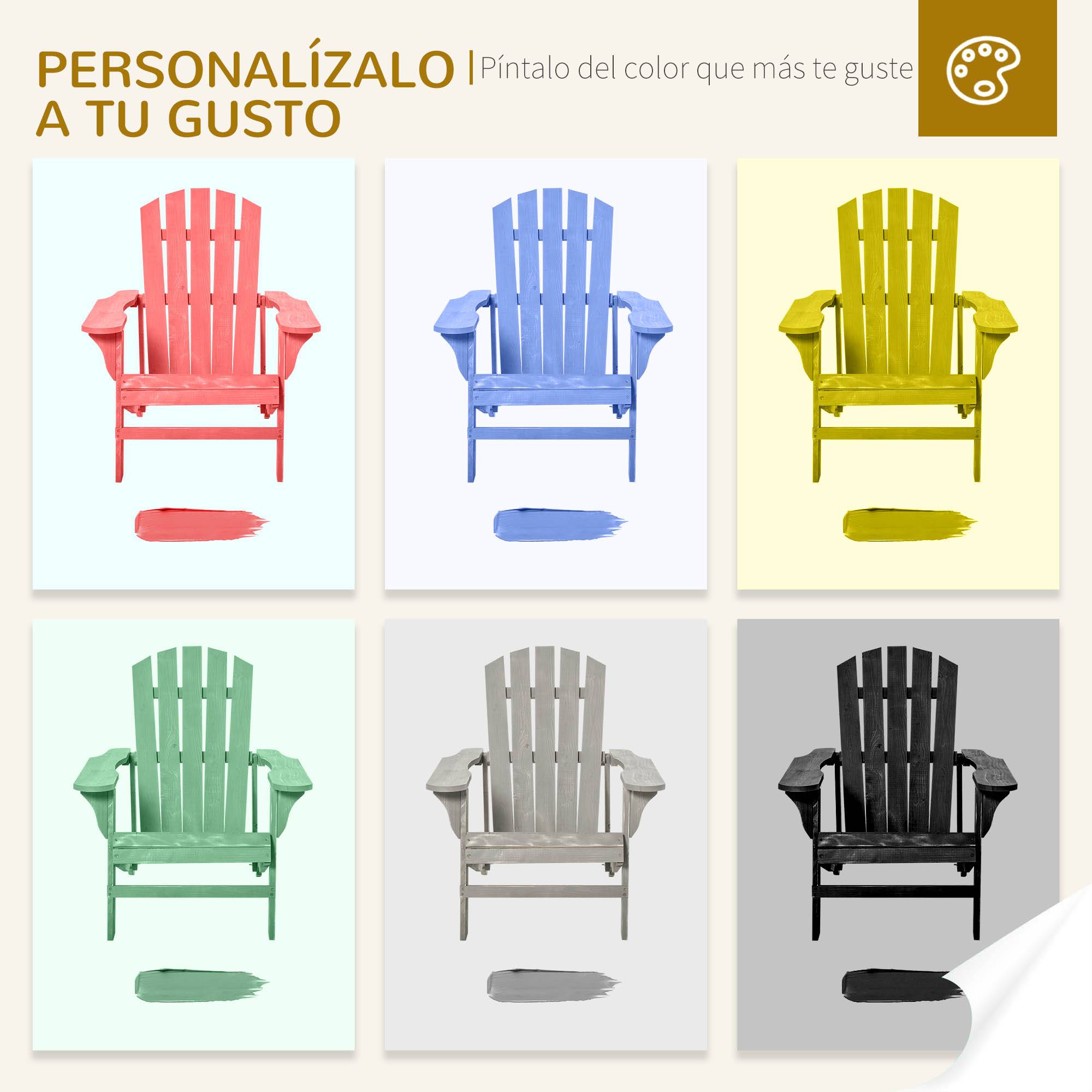 Fauteuil de jardin bois sapin terrasse dossier incliné extra large 78x89x88 cm gris - ComfortXL Outdoor Living - Image 8