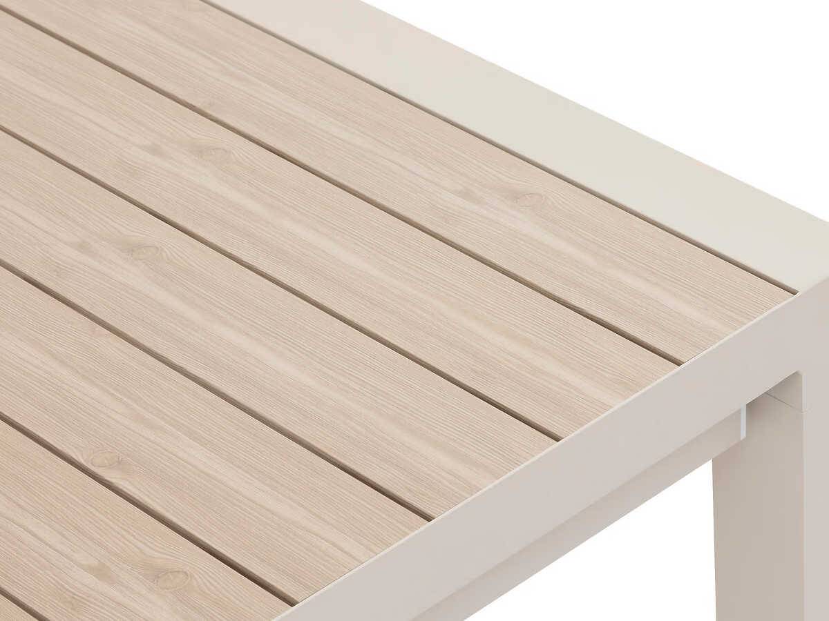 Hesperide - Table de jardin rectangulaire extensible en aluminium Evasion Lin/Argile 8/10 places + 10 fauteuils Piazza - Hespéride - Image 5
