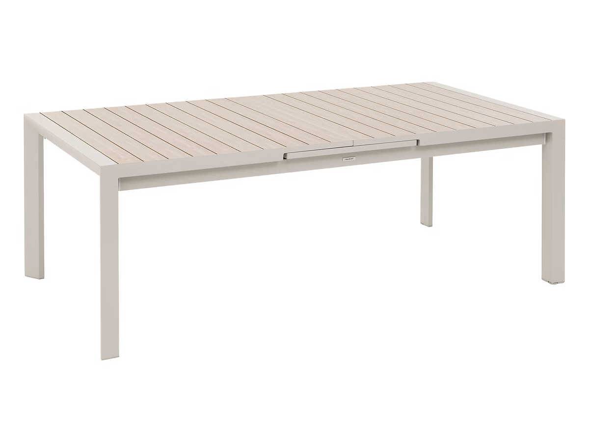 Hesperide - Table de jardin rectangulaire extensible en aluminium Evasion Lin/Argile 8/10 places + 10 fauteuils Piazza - Hespéride - Image 3