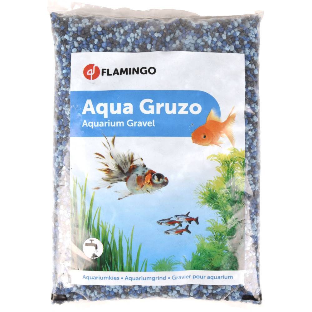 Gravier Gruzo Fin Bleu Noir Bleu foncé 1 kg pour aquarium - Imagen 1