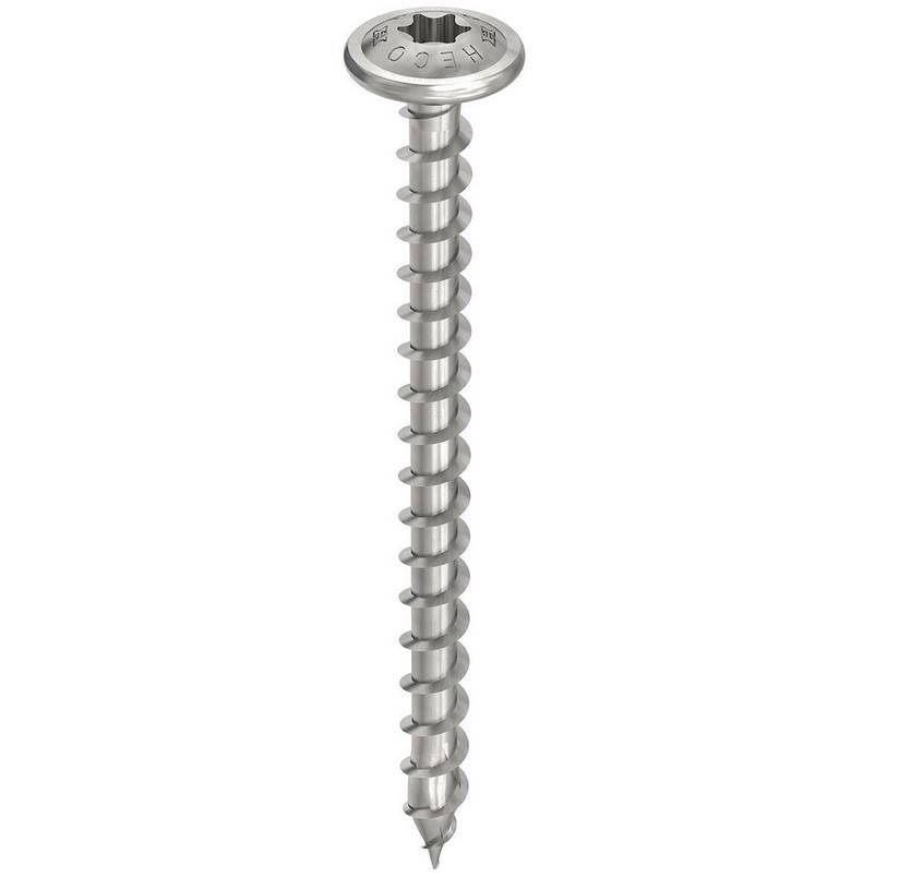 Vis HECO-Topix-Plus Inox - Ø6x80mm - Tête Ronde large - Filetage Total - T30 - Boite de 100 - 61820 - Imagen 1