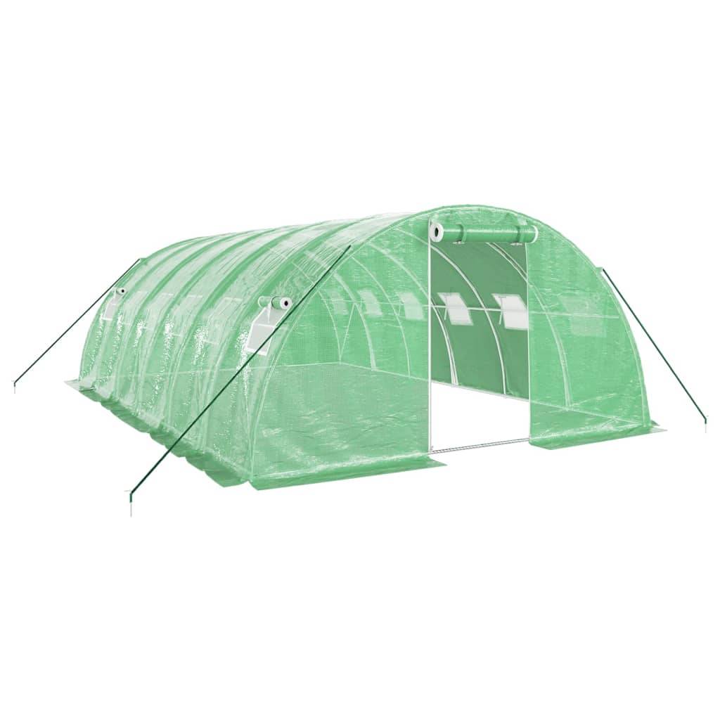 Serre de jardin 24m² - Serre de culture avec cadre en acier vert 6x4x2 m MAISON CHIC