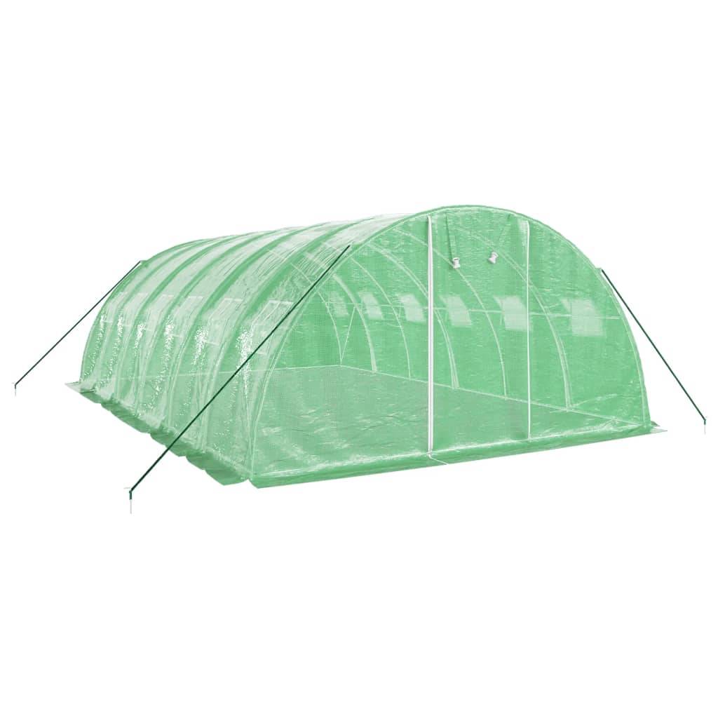Serre de jardin 24m² - Serre de culture avec cadre en acier vert 6x4x2 m MAISON CHIC - Image 3