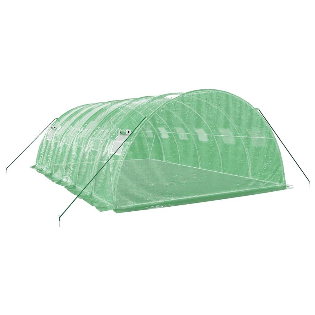 Serre de jardin 24m² - Serre de culture avec cadre en acier vert 6x4x2 m MAISON CHIC - Image 6