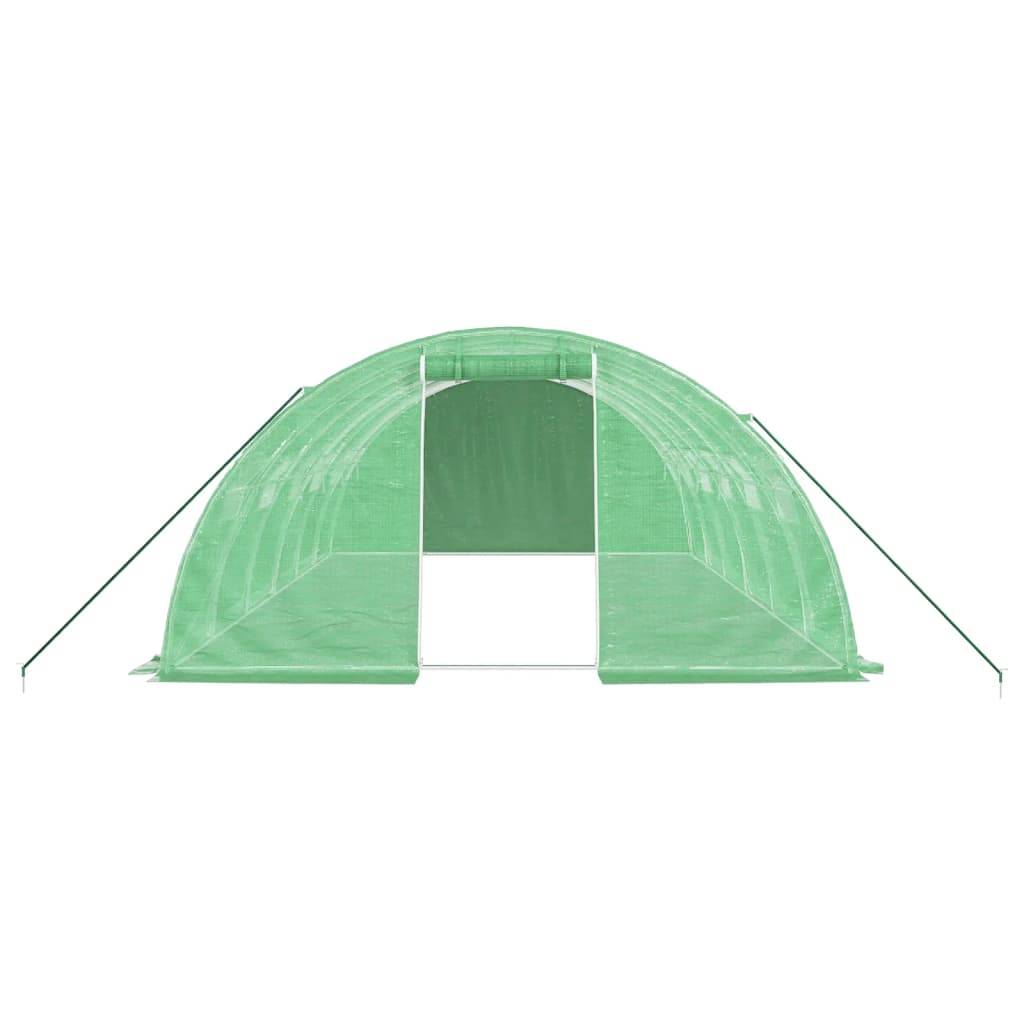 Serre de jardin 24m² - Serre de culture avec cadre en acier vert 6x4x2 m MAISON CHIC - Image 4
