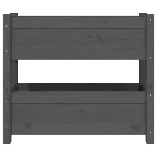 Jardinière - Bac à fleurs - Pot de fleurs Gris 77x25x66 cm Bois massif de pin - Image 5