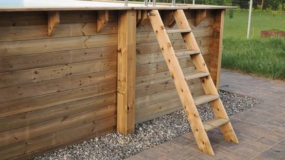 Altanka - Piscine en bois - 6,53x4,41 x H.1,42m - avec filtration - BAS552OSPI - Imagen 4