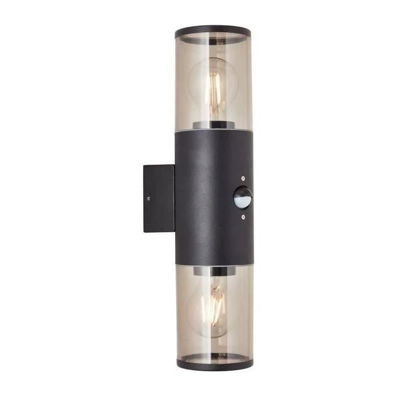 Brilliant - Applique Extérieure Sergioro - Brilliant - 2l Avec Détecteur - Noir Depoli - Aluminium/plastique - Ip44 - Imagen 2