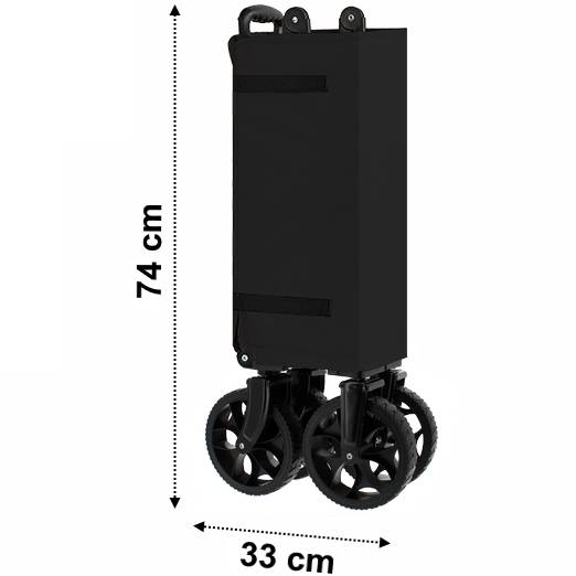 Gt Garden - Chariot de transport pliable noir - GT GARDEN - Imagen 5