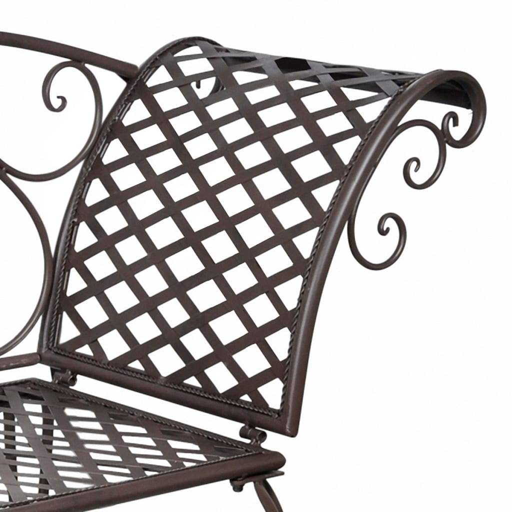 ComfortXL - Chaise Longue Jardin Fer Forgé Ergonomique pour Détente Marron Antique 128 cm – ComfortXL Outdoor Living - Image 4