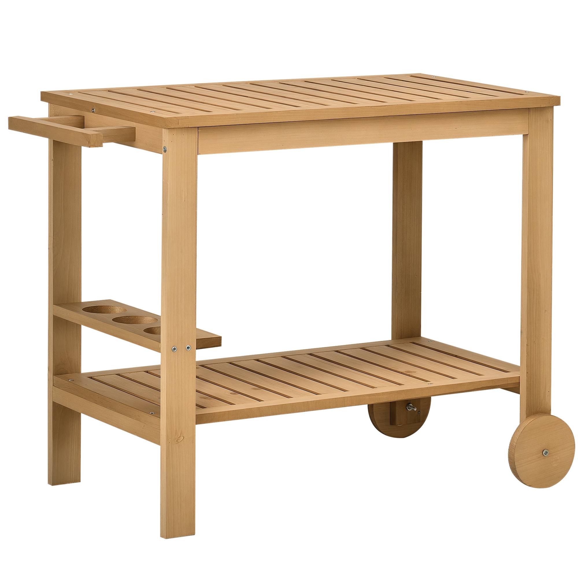Desserte de jardin bois naturel 95 x 47 x 74 cm - PANGIVO