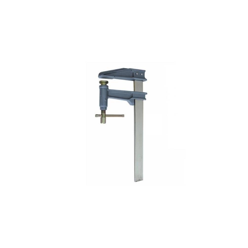 Serre-joint à pompe à tige chromée et crantée - saillie 120 mm - section 35 x 8 - L. 400 mm - LEMAN - 7120.358.040 - Imagen 1