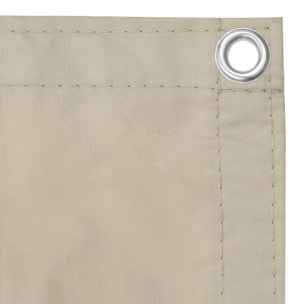 Helloshop26 - Écran de balcon brise pare vue protection confidentialité 120 x 500 cm tissu oxford beige - Imagen 2