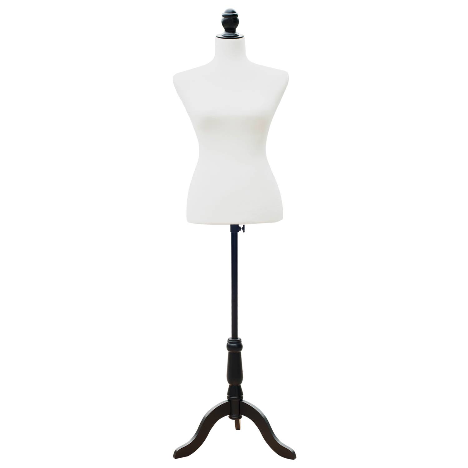 Torse de mannequin, buste de couture, mannequin de vitrine, mousse, bois, métal, blanc - Image 2