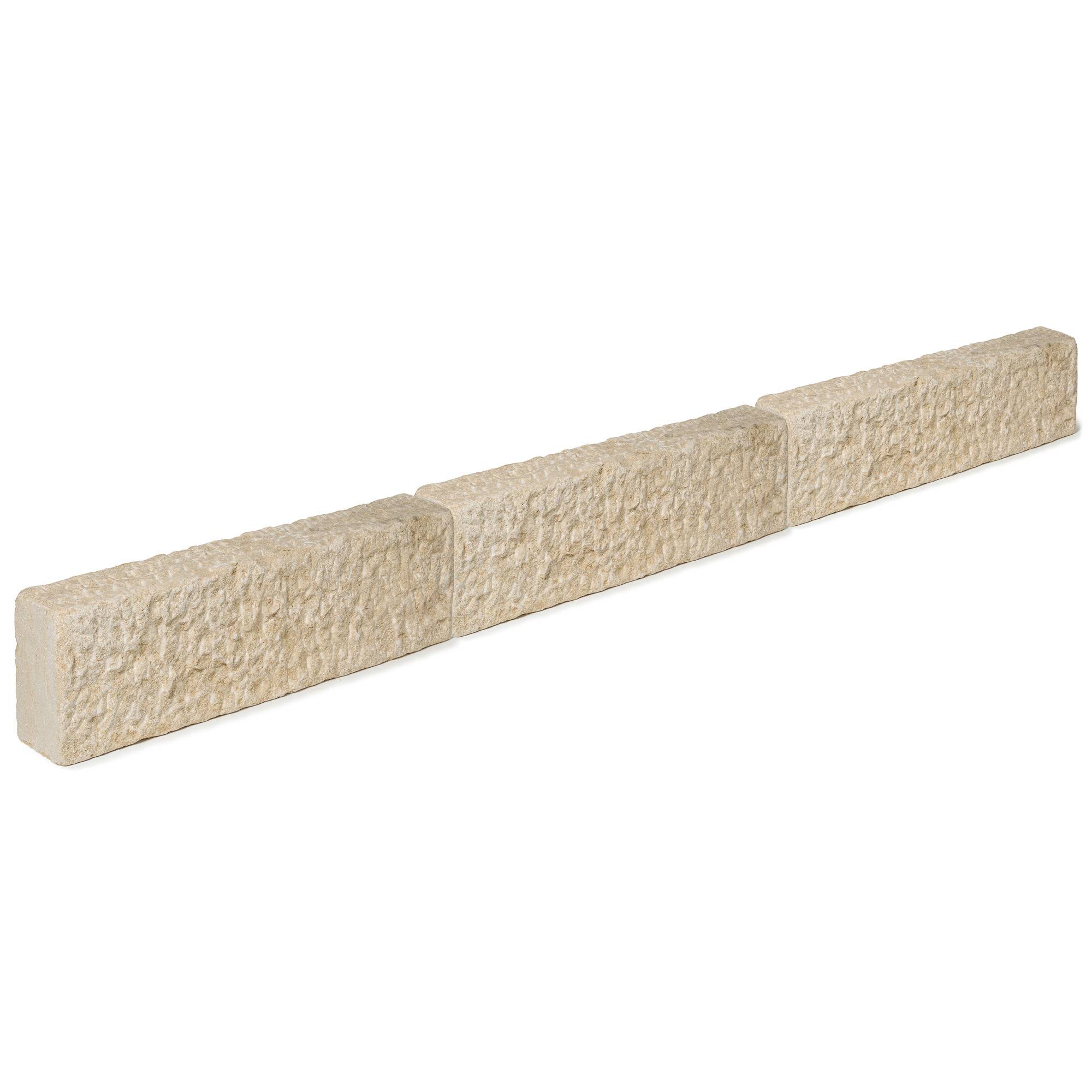 Bordure de jardin Pierre de l'Atlas Beige Tradition 50x15x8 cm (lot de 15 bordures soit 7,5 mètres) - RO'MA NATURE - Image 2
