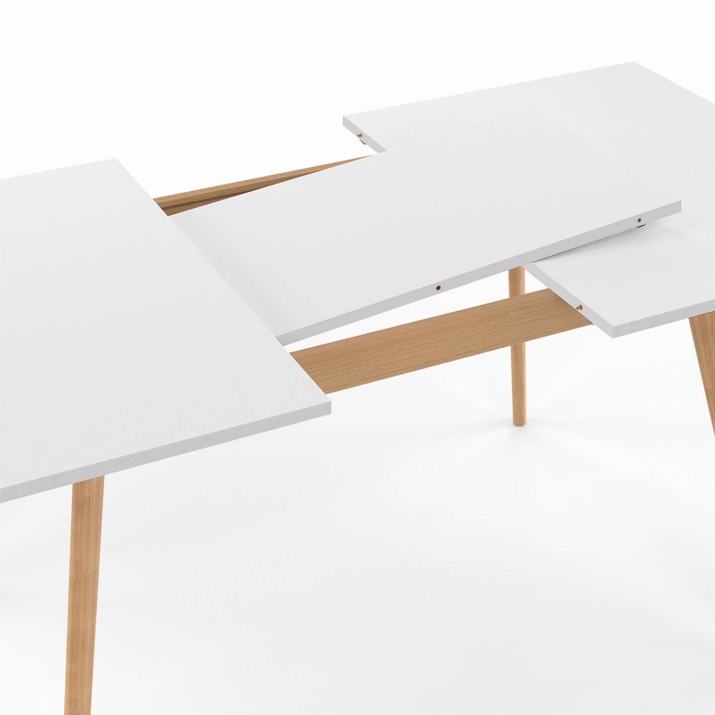 Table scandinave extensible rectangle INGA 4-8 personnes blanche 110-150 cm - Image 7
